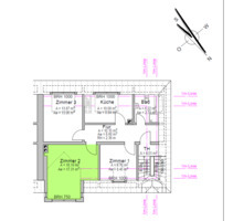 Möbliertes WG-Zimmer - 3er WG - 675,00 EUR Pauschalmiete, ca.  17,30 m² Wohnfläche in Freiburg im Breisgau (PLZ: 79110) Mooswald