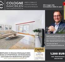 EXKLUSIVE 1,5-ZIMMER WOHNUNG IN KÖLN AM STADTWALD (BRAUNSFELD) MIT NEUWERTIGER KÜCHE