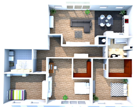 Grundriss 3.2.1- 4 Raum 2.png - großzügige Büroräume zum Umbau zur Wohnung mit Fahrstuhl, Balkon und TG-Stellplätzen
