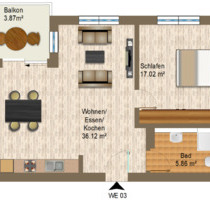 2 Zimmer Wohnung ca. 47m², Neubau Erstbezug, Innenstadt Wetzlar