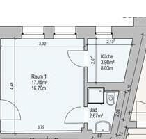 NEU 1 Zimmer Wohnung Erdgeschoss - Küche optional möglich - Oebisfelde-Weferlingen