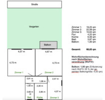 3-Zimmer Wohnung - 960,00 EUR Kaltmiete, in Stuttgart (PLZ: 70565) Vaihingen