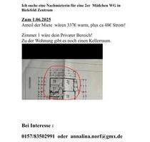 2er WG Nachmieterin - 337,00 EUR Kaltmiete, ca.  65,00 m² in Leopoldshöhe (PLZ: 33818)