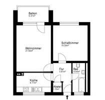 2-Zimmer Wohnung Köln Buchforst, Küche, Diele, Bad, Balkon