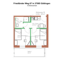 2 Zimmer Wohnung Göttingen - 775,00 EUR Kaltmiete, in Göttingen (PLZ: 37085) Oststadt