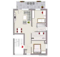 Helle 3 Zimmer Wohnung mit EBK, Terrasse und Stellplatz - Solingen