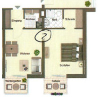 2 Zimmer Wohnung 40m² 2. OG Bischofsmais Teilmöbliert mit Balkon