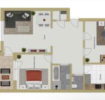 3 zimmer Wohnung zu vermieten - 1.100,00 EUR Kaltmiete, in Friedrichshafen (PLZ: 88046) Allmannsweiler