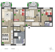 4-Zimmer Wohnung, 2xBad, 2xBalkon, mit Aufzug - Chemnitz Kapellenberg