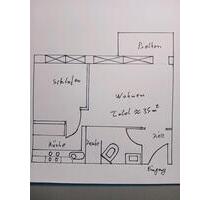Singelwohnung 1,5 Zimmer zu vermieten - Worms