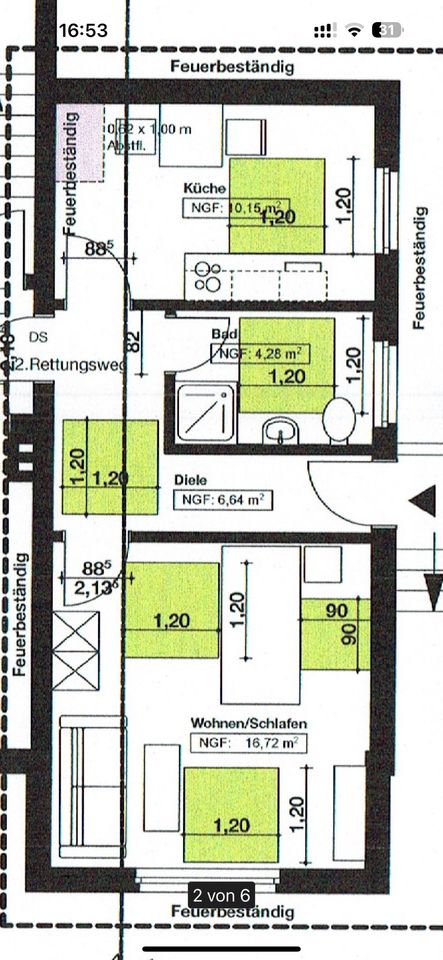 Gemütliche 1,5 Zimmer Souterrainwohnung mit seperatem Eingang - Dortmund Bövinghausen