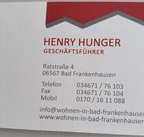 freundliche 2 Zimmer Wohnung im Erdgeschoss mit Balkon - Bad Frankenhausen/Kyffhäuser