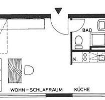 1 Zimmer Wohnung Einbeck - 300,00 EUR Kaltmiete, ca.  30,00 m² in Einbeck (PLZ: 37574)