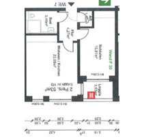 Mietwohnung 52m² -MS Rumphorst - 780,00&nbsp;EUR Kaltmiete, ca.&nbsp; 52,00&nbsp;m&sup2; in Münster (PLZ: 48147) Erphoviertel