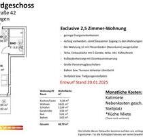 Wunderschöne 2,5 Zimmer Neubauwohnung mit Einbauküche Whg.9! - Oberndorf am Neckar