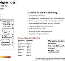 Wunderschöne 2,5 Zimmer Neubauwohnung mit Einbauküche Whg. 3! - Oberndorf am Neckar