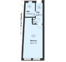 Einzimmerwohnung Bahnhofstr. 96, 47137 Duisburg