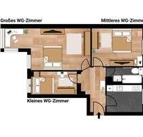 Möbliert & zentrumsnah: WG-Zimmer -Neugründung in 3-Raum-Wohnung - Leipzig Nordost