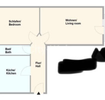 Zimmer im 2zi WG Wohnung Karlsruhe Uni