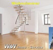 Extravagante und sehr große 2 Zimmer Maisonette-Wohnung mit Parkettboden, Gäste-WC und Tageslichtbad. - Zwickau