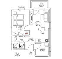 2,5 Zimmer Wohnung in Clarholz - 768,00 EUR Kaltmiete, ca.  48,00 m² in Herzebrock-Clarholz (PLZ: 33442)