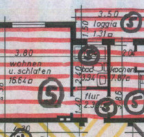 1 Zimmer Wohnung Wuppertal - 425,00 EUR Kaltmiete, ca.  31,00 m² in Wuppertal (PLZ: 42369) Gemarkung Ronsdorf