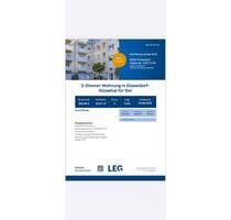 2 Zimmer Wohnung - 852,00 EUR Kaltmiete, ca.  54,00 m² in Düsseldorf (PLZ: 40470) Stadtbezirk 6
