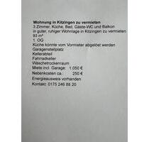 3-Zimmer Wohnung, sehr hell, zu vermieten - Kitzingen