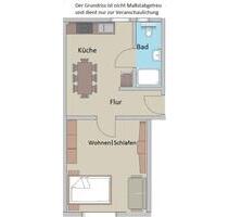1,5 Zimmer mit Einbauküche - 320,00 EUR Kaltmiete, ca.  35,00 m² in Bochum (PLZ: 44879) Bochum-Südwest