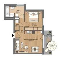 Moderne 2 Zimmer Wohnung - 910,00 EUR Kaltmiete, ca.  50,00 m² in Hanau (PLZ: 63452) Lamboy