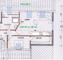 Dachgeschoss DG Wohnung Kamin 2 Zimmer 88m2 NEU Küche Ranstadt