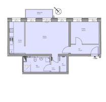 2 Zimmer Wohnung mit Balkon in Berlin Buch