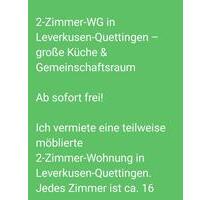 Wg ab 2 personen . Ab Sofort frei ! - Leverkusen Bergisch Neukirchen