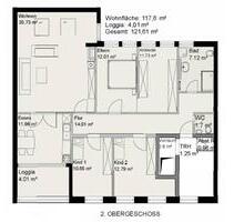 4 Zimmer Whg. 121 m² mit Loggia - Bad Driburg