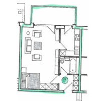 1-Zi-Wg Hochparterre, 46 m² mit Balkon, EBK, Wandsbek-Gartenstadt - Hamburg