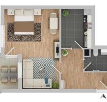 Geschmackvoll möbilierte 1-Zimmer Wohnung mit Balkon in Speyer