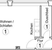 1 Zimmer Wohnung in Mannheim zu Vermieten (5.00)