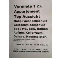 1 Zimmer Wohnung Pforzheim - 415,00 EUR Kaltmiete, ca.  30,00 m² in Bodelshausen (PLZ: 72411)
