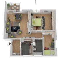 Renovierte 3 Zimmer Wohnung in ruhiger Lage, Balkon, neue Küche - Bremen Hemelingen