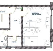 1 Zimmer Wohnung - 420,00 EUR Kaltmiete, ca.  43,00 m² in Gronau (Westfahlen) (PLZ: 48599)