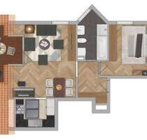 2,5-Zimmer DG Wohnung 61qm (Küche, Stellplatz, frisch saniert) - Gemmingen