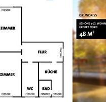 Wohnung für 2er-WG Altbau in Erfurt Nähe Nordpark 48qm 2 Zimmer