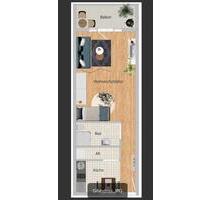 1 Zimmer Wohnung Fürth mit Balkon und Tiefgaragenstellplatz