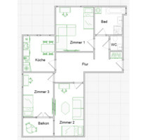 3-Zimmer Wohnung zu vermieten - 1.000,00 EUR Kaltmiete, ca.  71,00 m² in Ulm (PLZ: 89079) Donautal