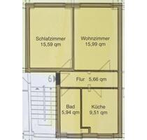 Helle 2-Zimmer Wohnung - 310,00 EUR Kaltmiete, ca.  53,00 m² in Bernsdorf (PLZ: 02994)