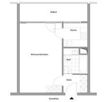 1 Zimmer Wohnung mit Einbauküche + Balkon | Köln-Rodenkirchen