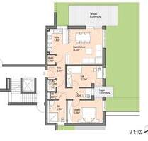 3,5 Zimmer Wohnung mit Garten - 1.380,00 EUR Kaltmiete, ca.  92,00 m² in Weissach im Tal (PLZ: 71554)