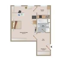 1 Zimmer Wohnung in Leipzig Zentrum-Süd - möbliert möglich