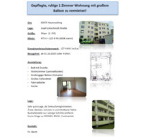 Gepflegte, ruhige 1-Zimmer Wohnung 34qm in Neutraubling, TOP-Lage