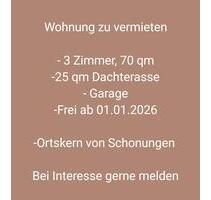 3 zimmer Wohnung in Schonungen - 650,00 EUR Kaltmiete, in Schonungen (PLZ: 97453) Forst